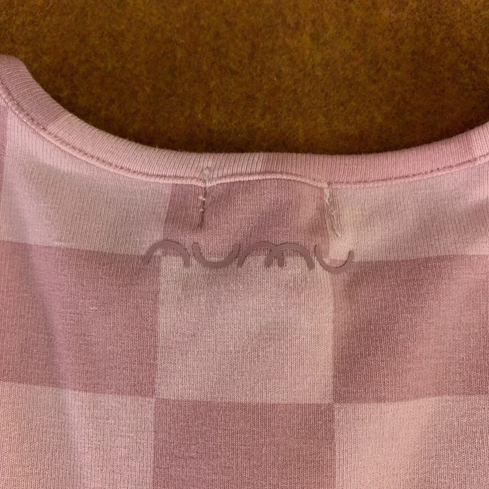 NUMU Girls Size 10 Pink Checkered Long Sleeve Cozy Long Nightgown NWT